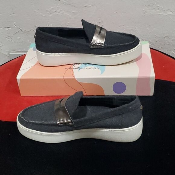 Michael Kors Poppy Slip on Wool Platform Loafers - Picture 2 of 15